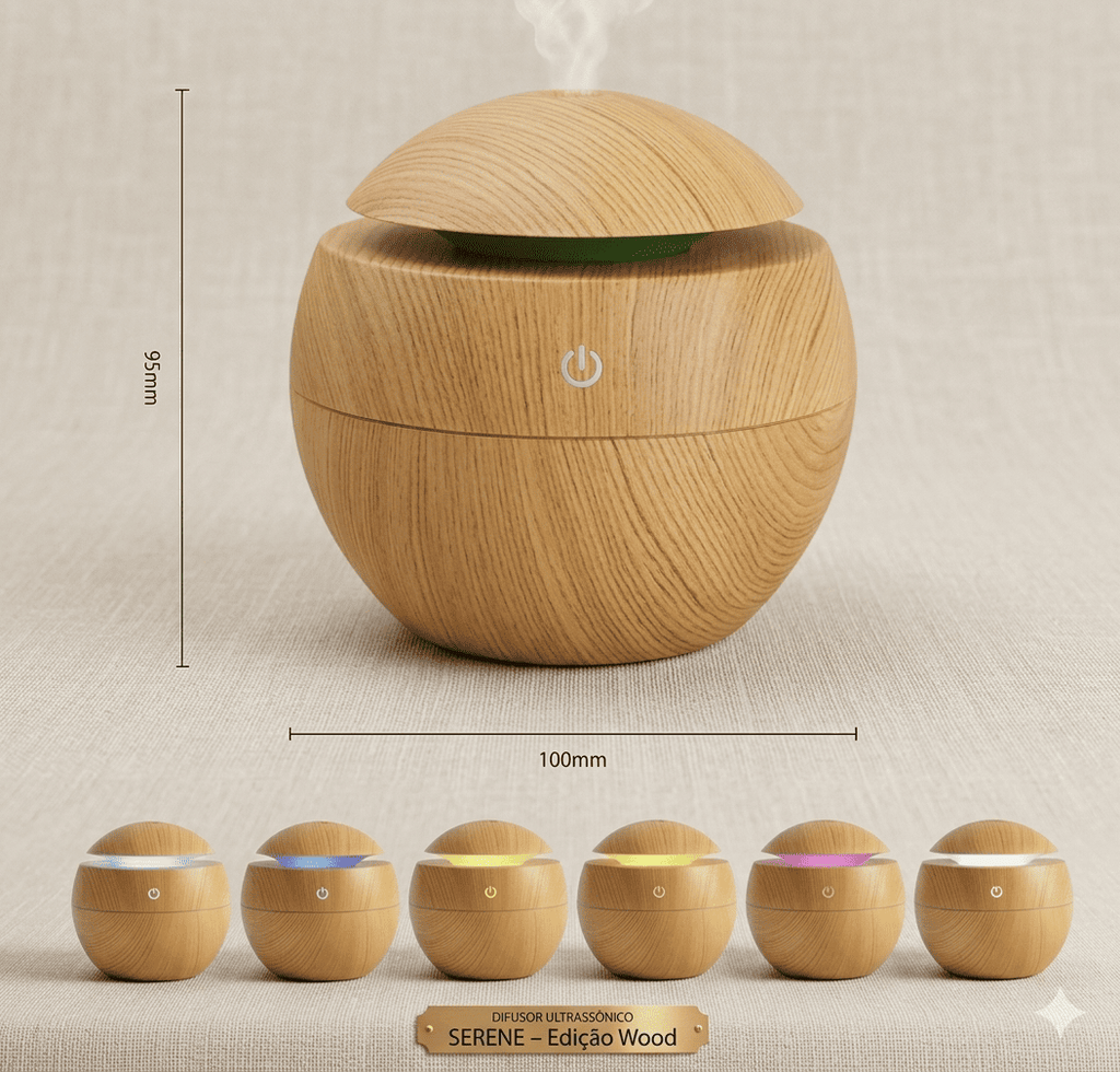Difusor Ultrassônico Serene – Edição Wood
