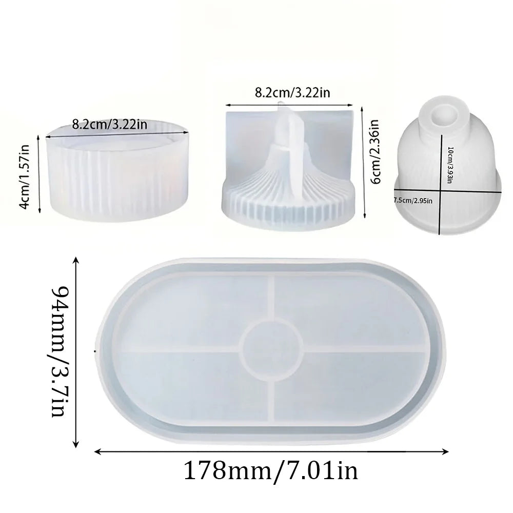 Molde de Silicone Trio Canelado